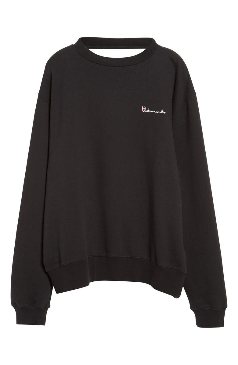 VETEMENTS Reversible Double Crewneck Sweatshirt, Alternate, color, 