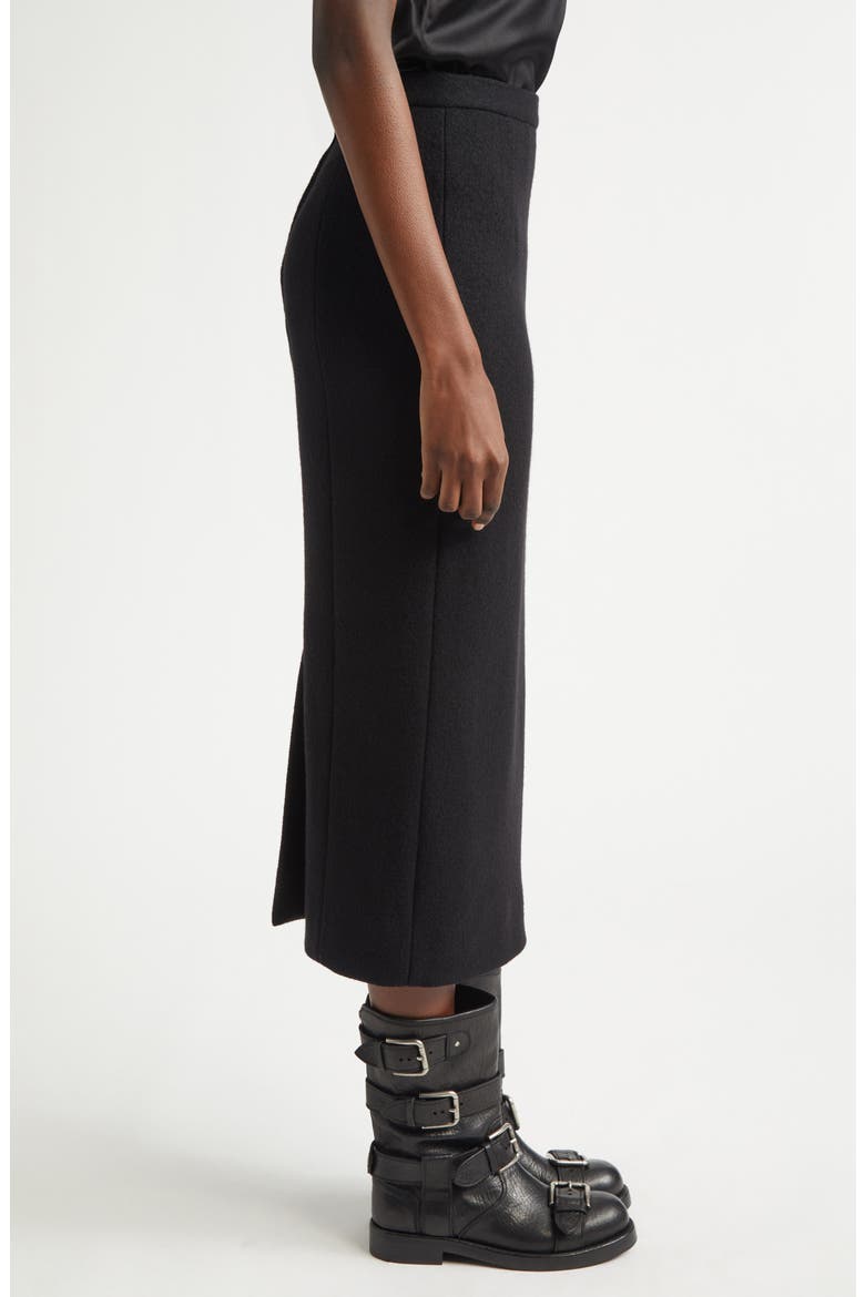 Virgin Wool Pencil Skirt, Alternate, color, NERO