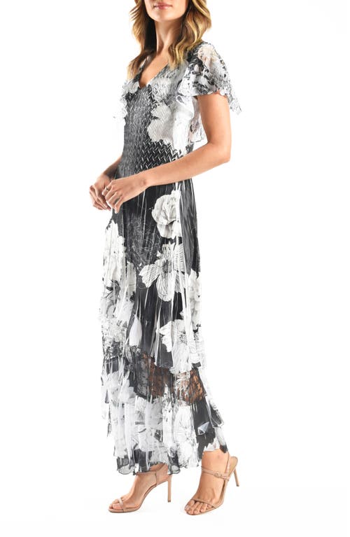 KOMAROV KOMAROV FLUTTER SLEEVE MAXI DRESS