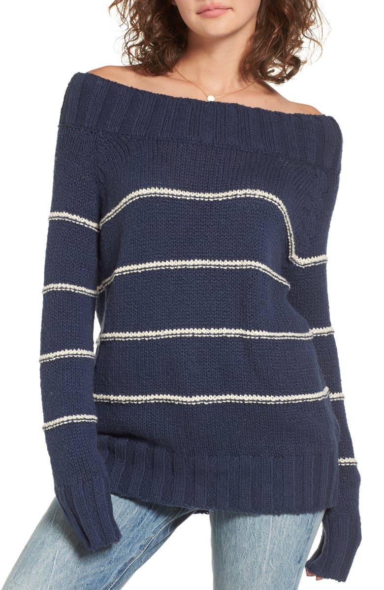 Billabong Snuggle Down Off the Shoulder Sweater, Alternate, color,