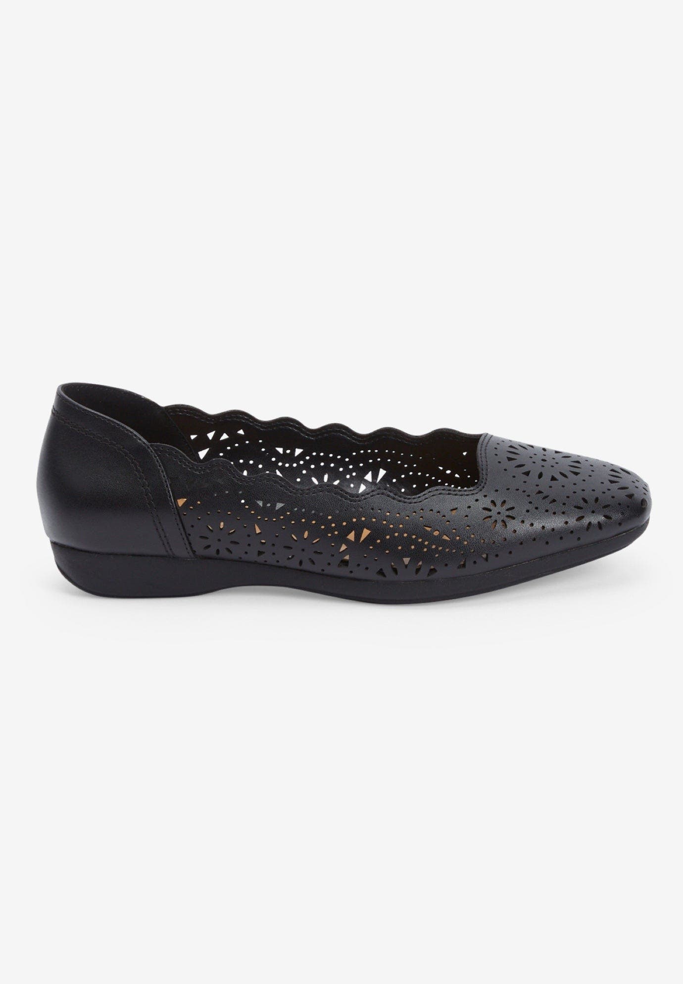 The Laurell Slip On Flat, Alternate, color, BLACK