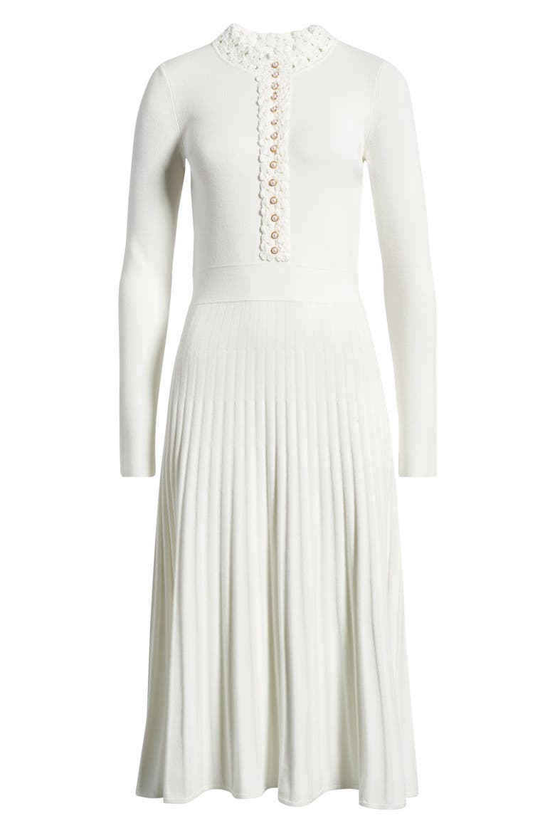 The Jan Long Sleeve Midi Sweater Dress, Alternate, color, SKY WHITE