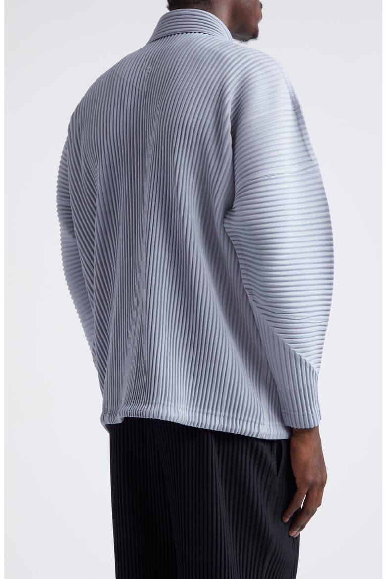 Monthly Colors August Pleated Cardigan, Alternate, color, MOLE GRAY