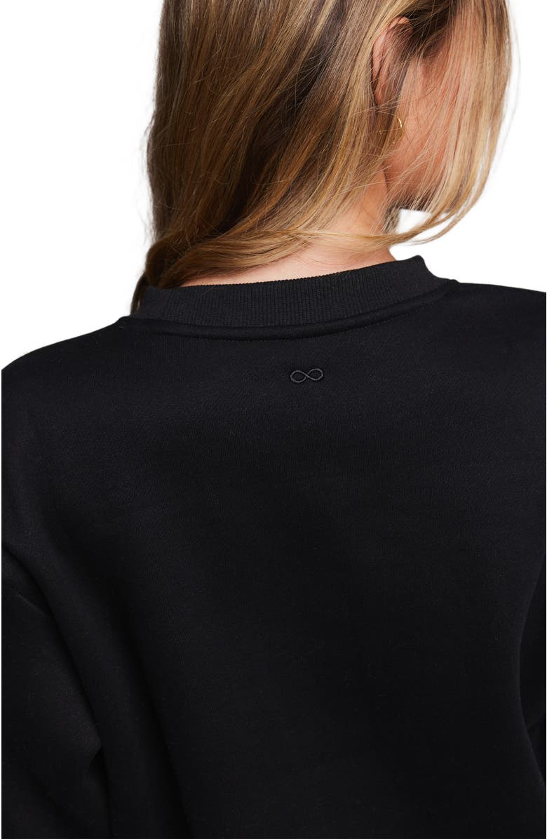 Rebody Active Sideline Fleece Sweatshirt, Alternate, color, Black/Sand