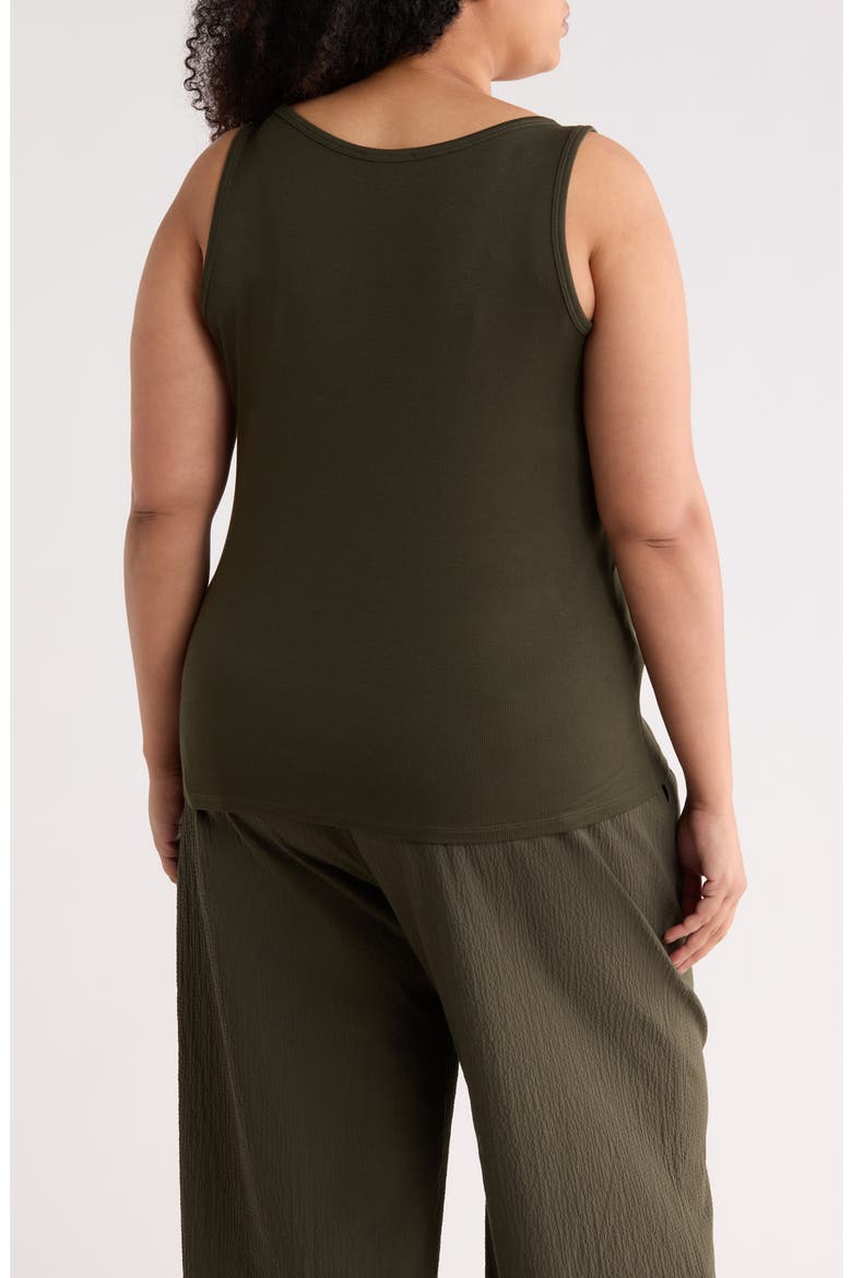 Scoop Neck Organic Cotton Tank, Alternate, color, SEAWEED