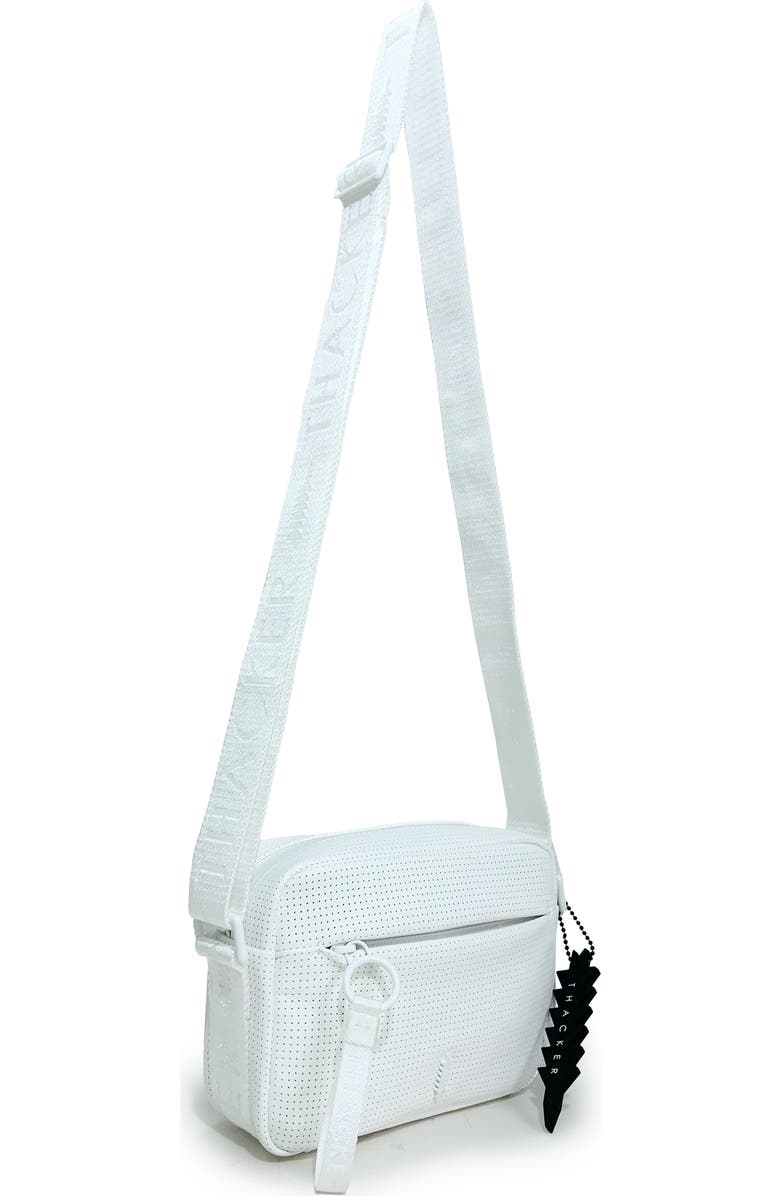Thacker Ella Faux Leather Camera Bag, Alternate, color, White Perforation