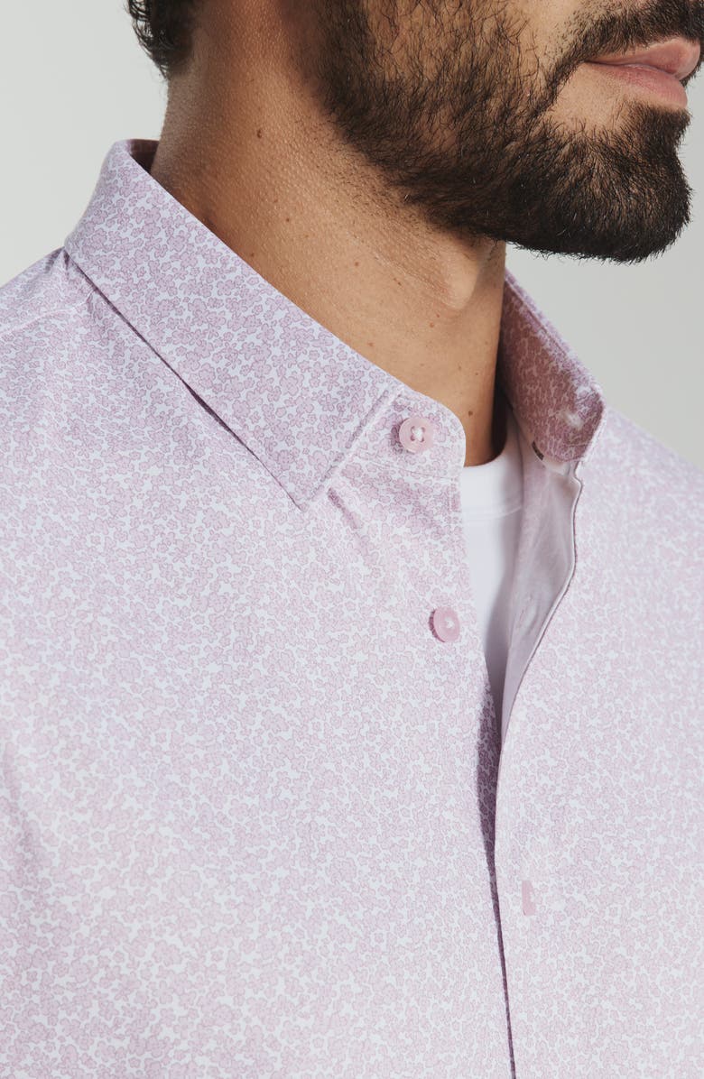 7 Diamonds Dorian Short Sleeve Performance Shirt, Alternate, color, Iris