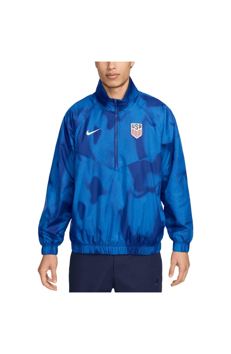 Nike Men's Nike Royal USMNT Windrunner Anorak Half-Zip Jacket, Alternate, color, Royal