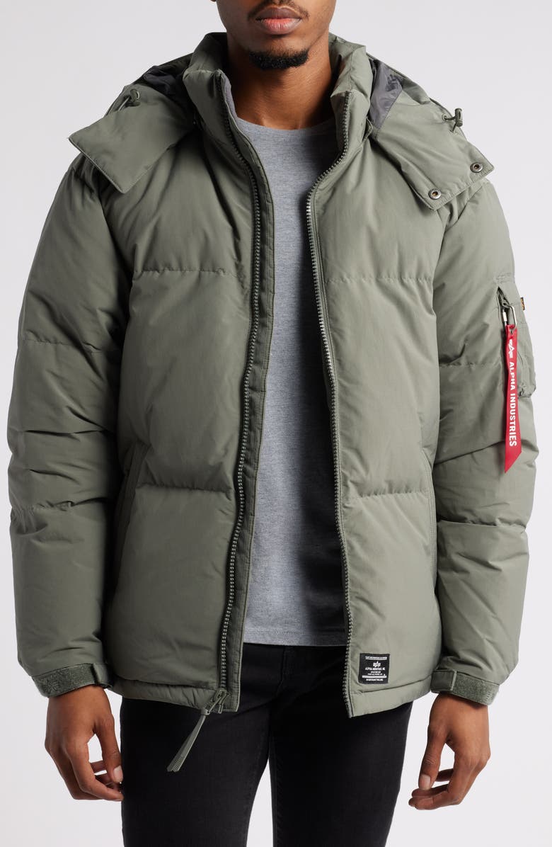 Alpha Industries Puffer Parka, Main, color, Field Gray