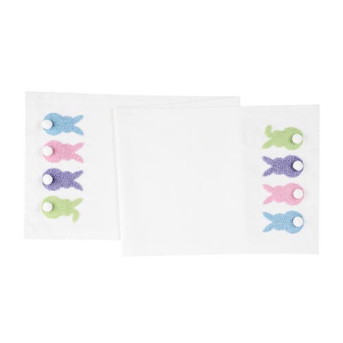 C & F Home C&f Home Easter Bunny Rabbit Bum Tufted Spring Cotton Quilted Table Runner 14" X 51" In White
