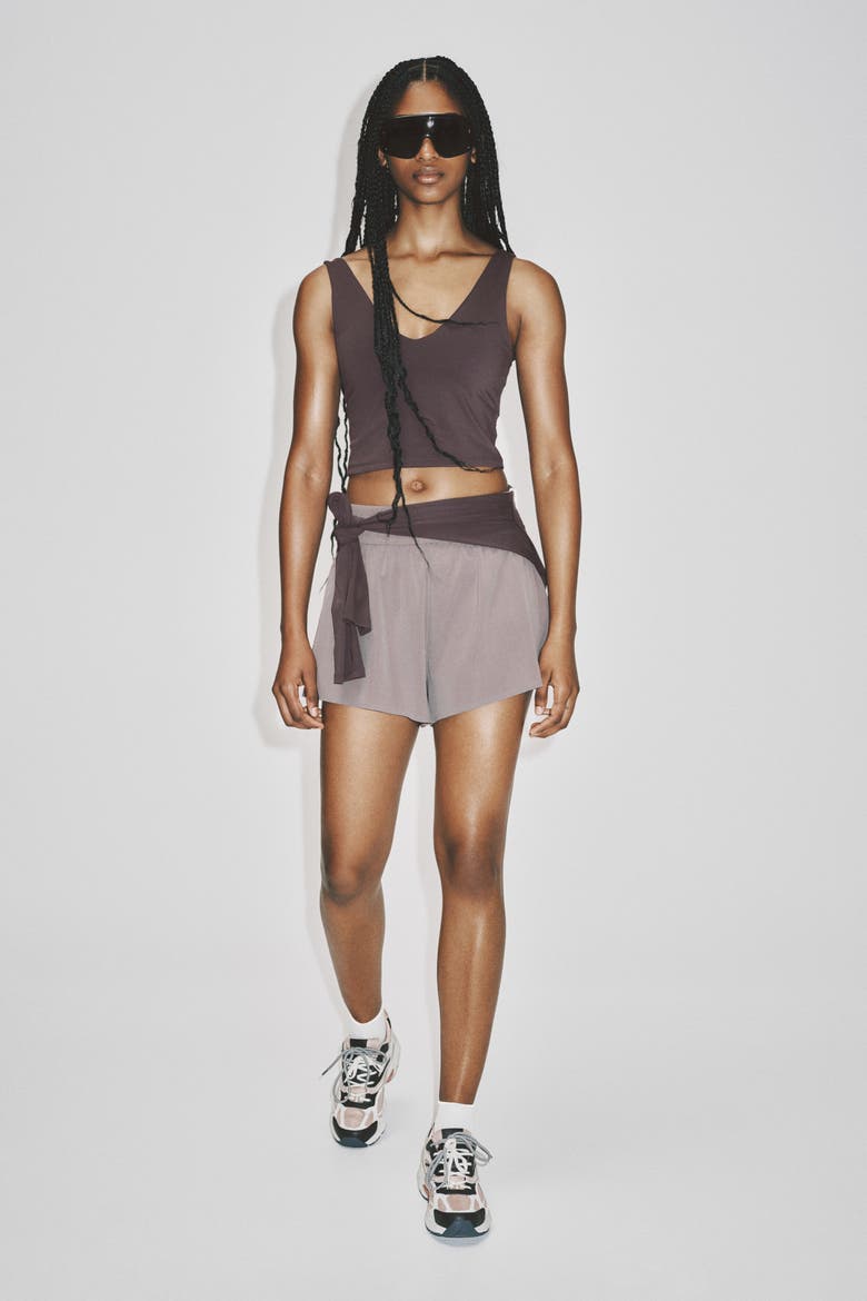 Integral-bra Sports Top With Sculptmove, Alternate, color, Dark heather