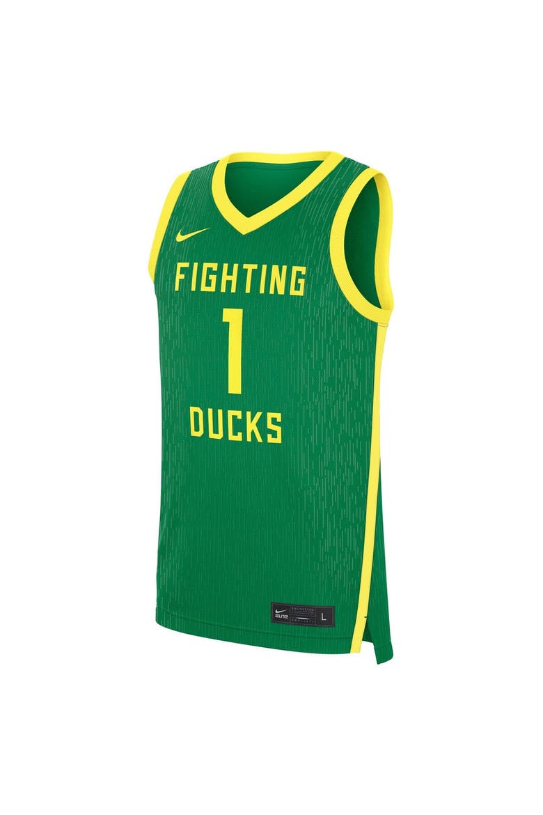 Men's Nike Green Oregon Ducks Road Replica Basketball Jersey, Alternate, color, Green