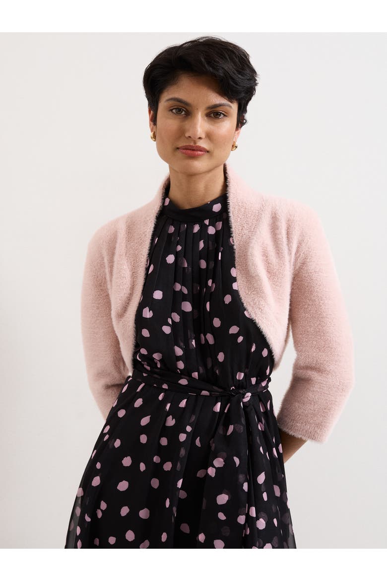 Fay Fluffy Cropped Bolero, Main, color, Antique Rose