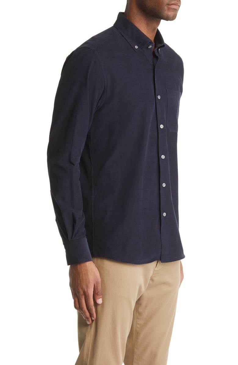 Scott Barber Solid Button-Down Baby Corduroy Shirt, Alternate, color, 