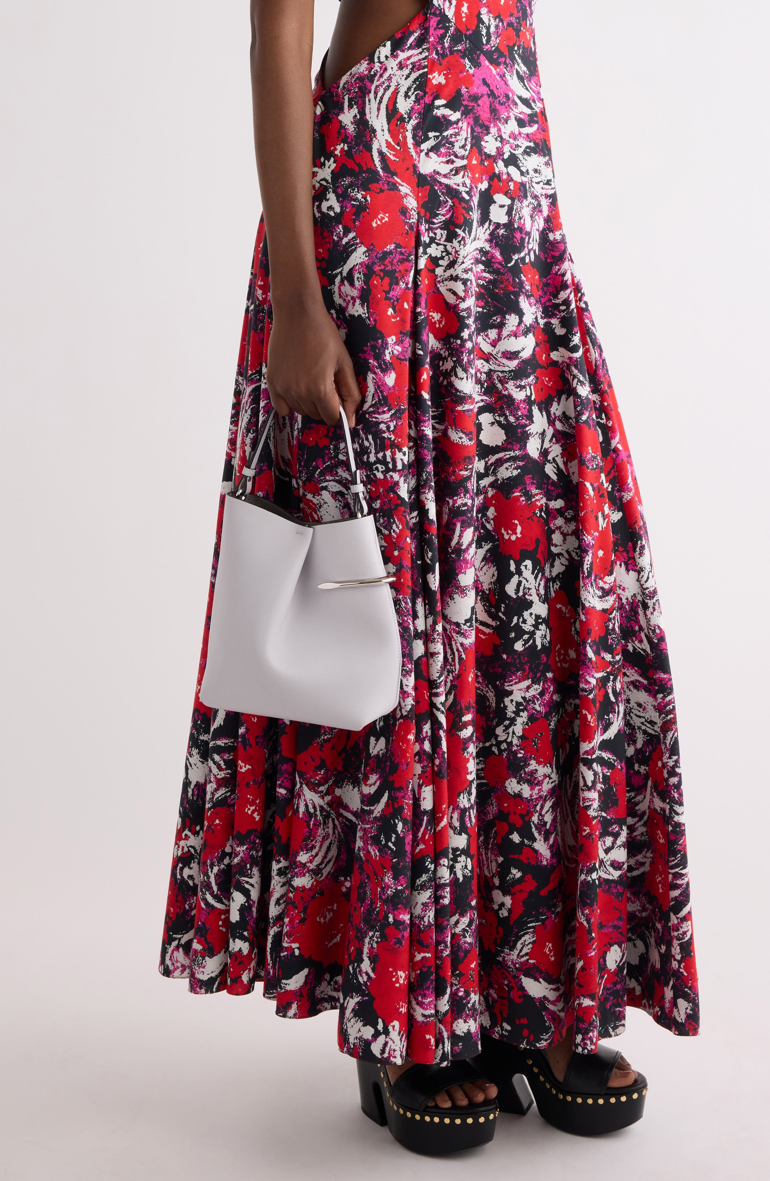 Givenchy Mini Pinch Me Leather Tote, Alternate, color, 057-Cloud Grey