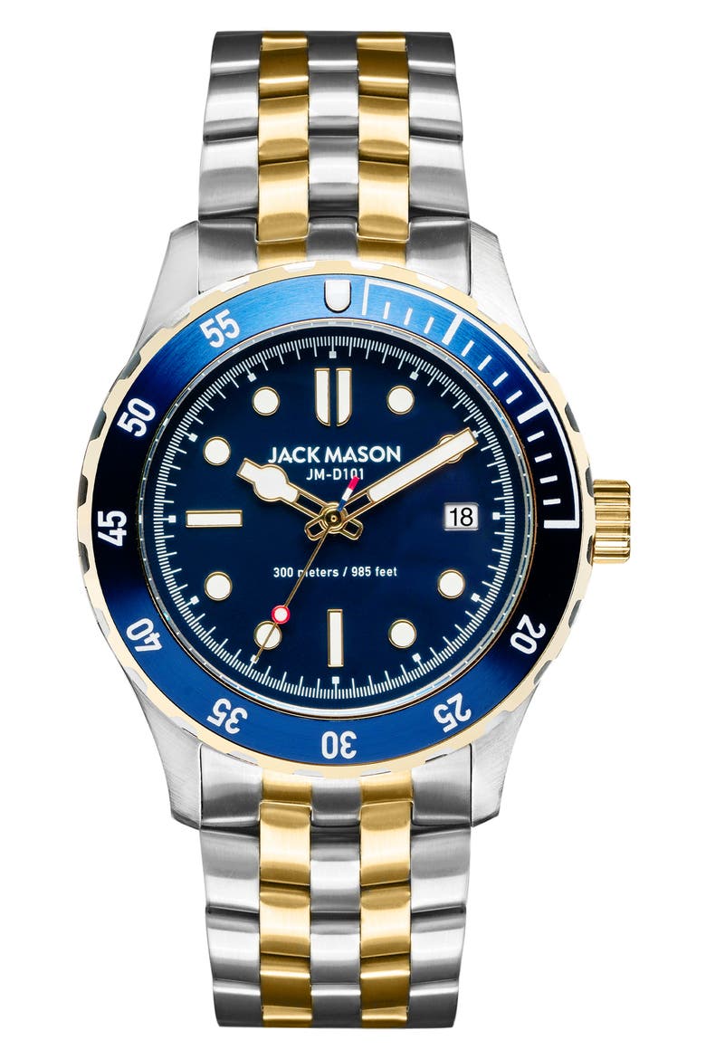 Diver Bracelet Watch, 42mm, Main, color, BLUE