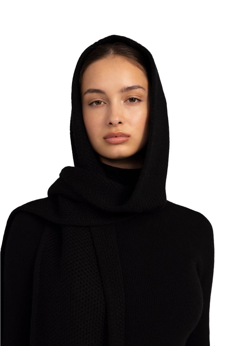 GOBI Mongolian Cashmere Hooded Cashmere Scarf, Alternate, color, 