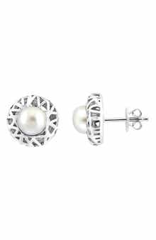 EFFY Sterling Silver Freshwater Pearl Stud Earrings