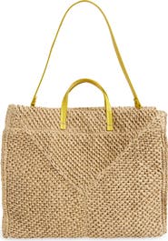 Clare V. Simple Woven Raffia Tote Bag