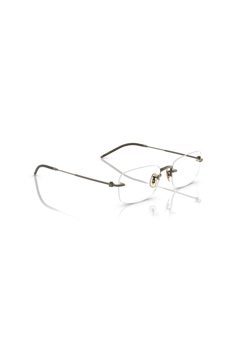 53mm Rectangle optical glasses, Alternate, color, Gold