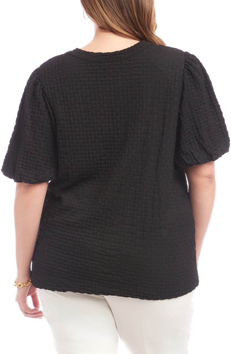 Karen Kane Textured Puff Sleeve Top, Alternate, color,