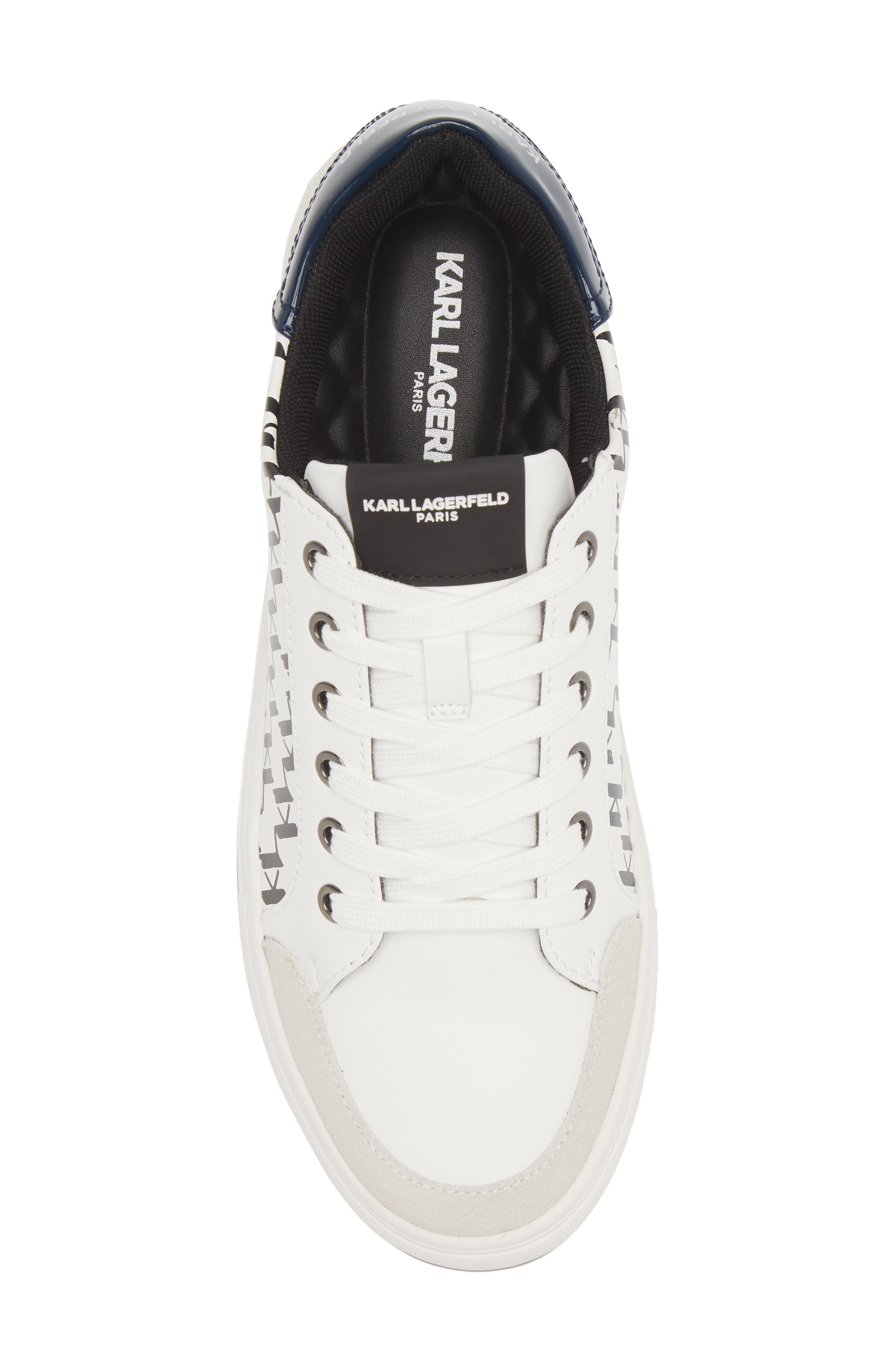 KARL LAGERFELD PARIS Logo Sawtooth Sneaker, Alternate, color, 