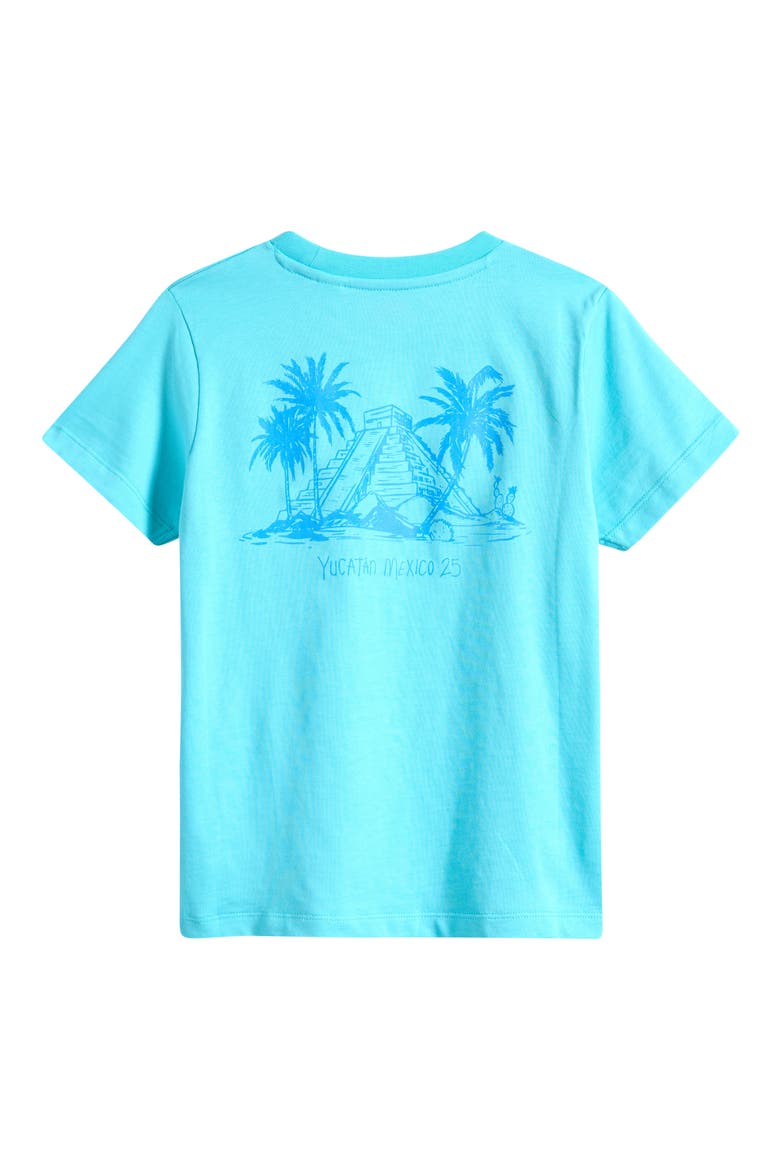 Kids' Yucatán Cotton Graphic T-Shirt, Alternate, color, BLUE