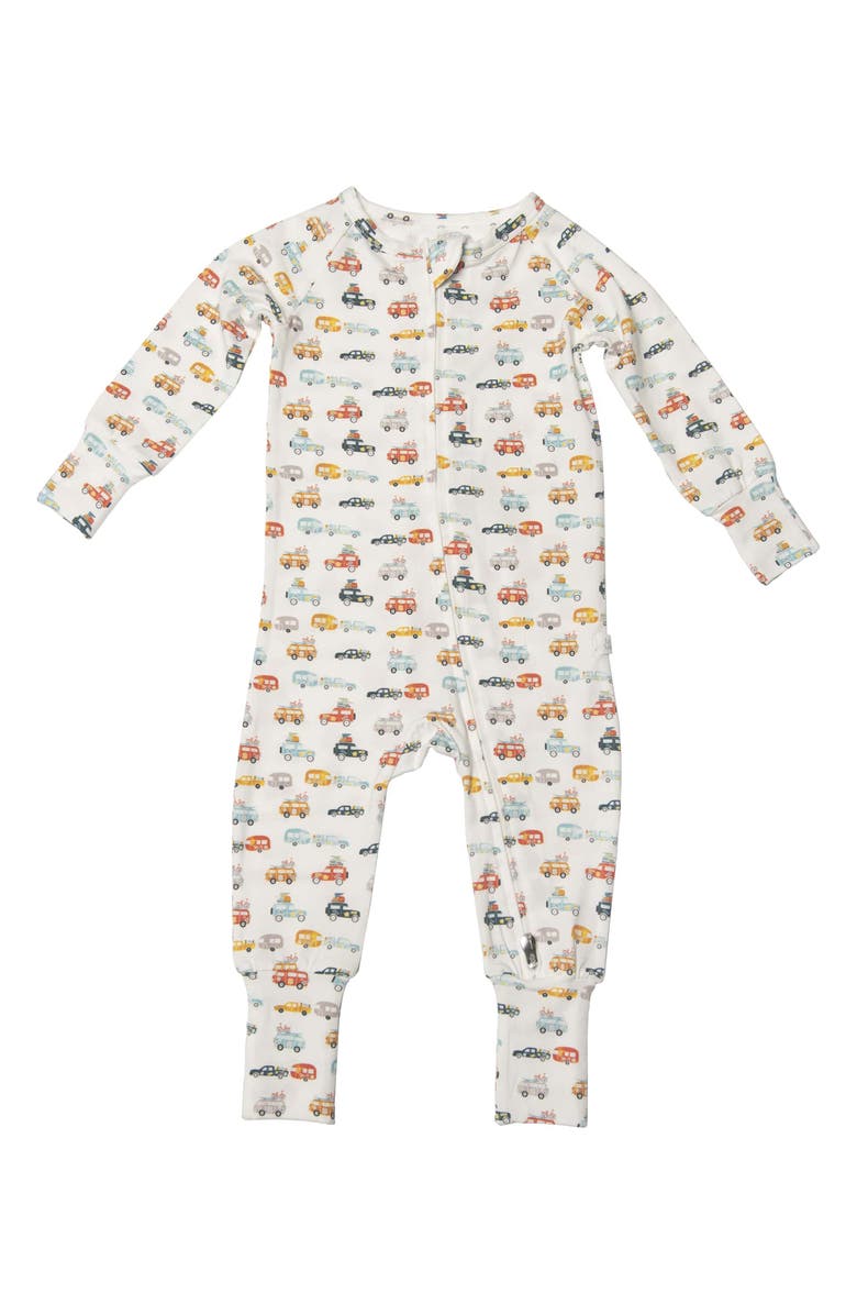 Loulou Lollipop Campers Print Fitted One-Piece Pajamas, Main, color, 