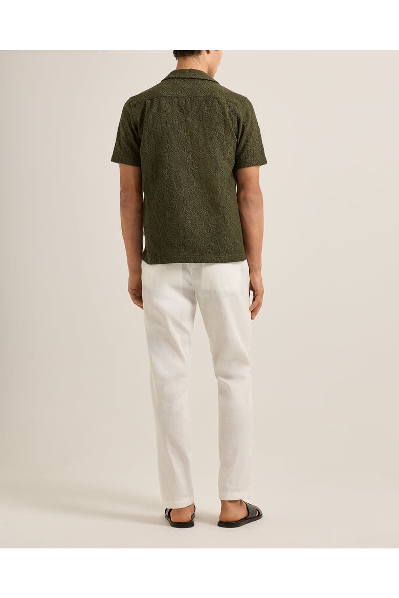 Maitan Broderie Relaxed-Fit Shirt, Alternate, color, Bayleaf Green