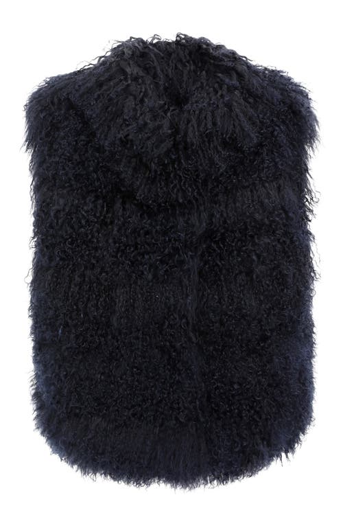 Gorski Select Mongolian Lamb Vest In Blue
