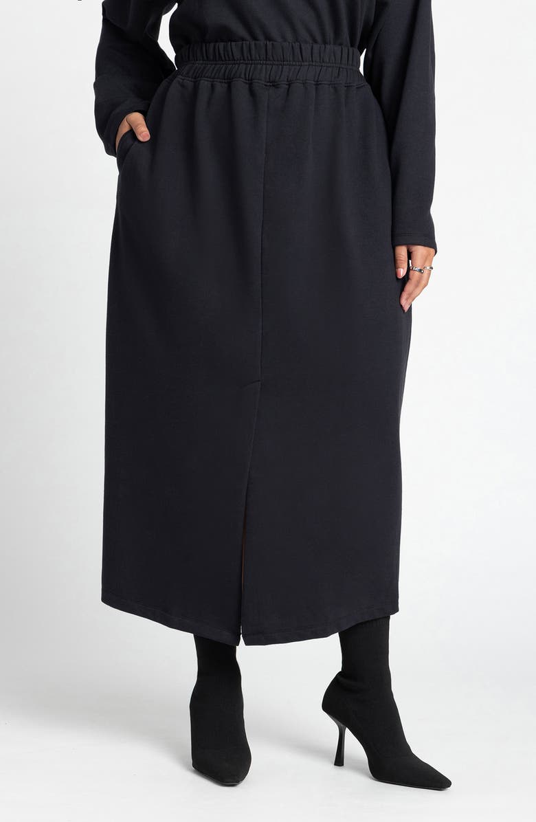 ELOQUII French Terry Maxi Skirt, Main, color,