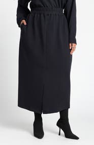 ELOQUII Maxi French Terry Skirt