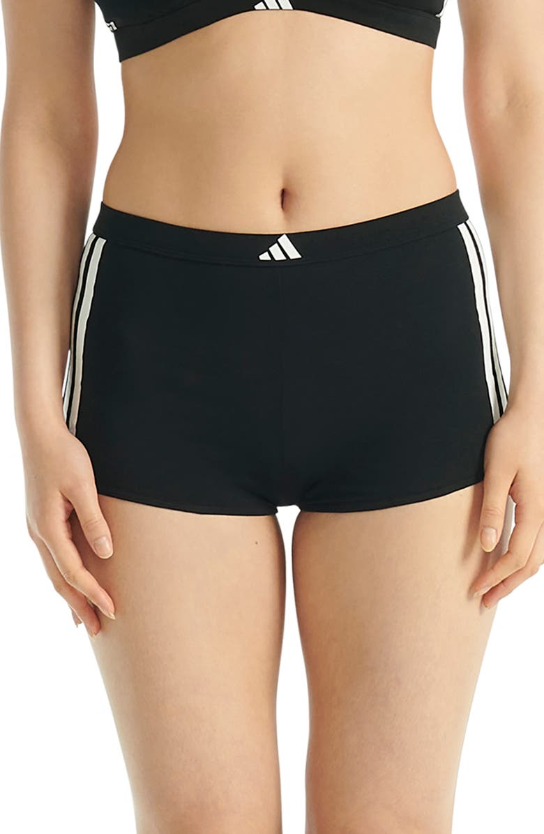 adidas Originals 3-Stripes Boyshorts, Main, color, Black