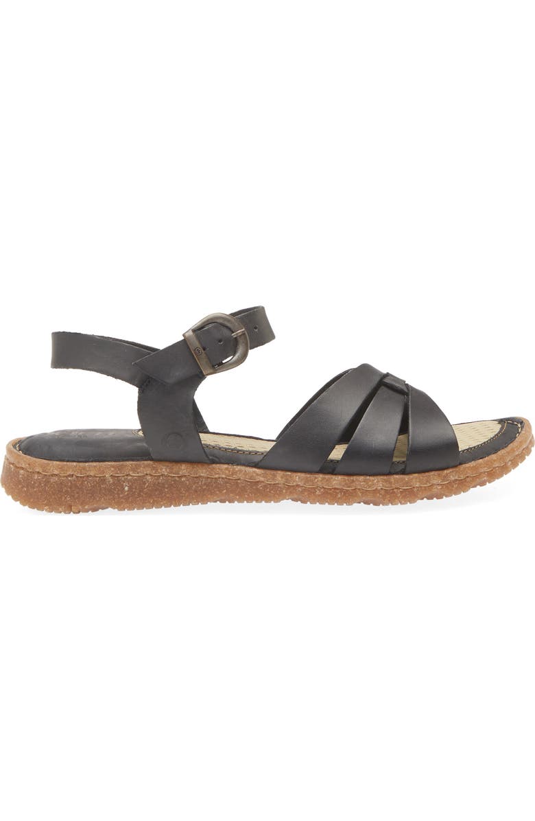 Børn Tabra II Sandal, Alternate, color, Black Leather