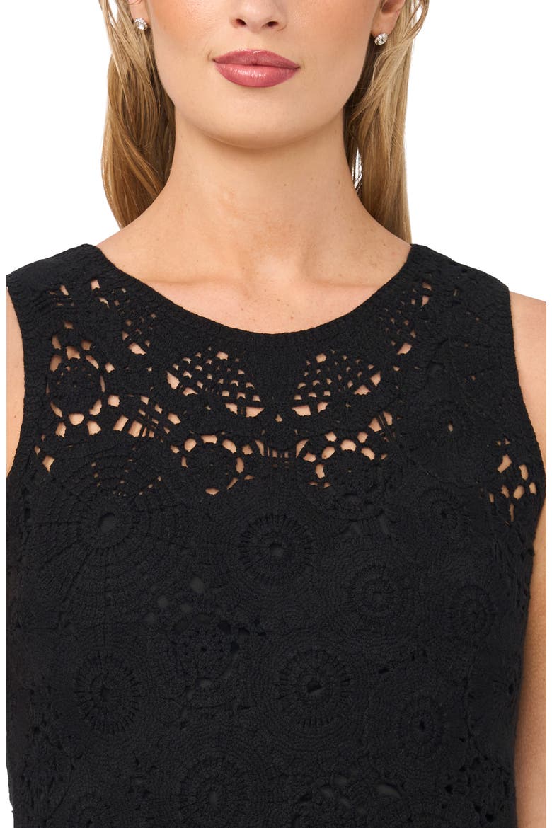 Crochet Sheath Dress, Alternate, color, RICH BLACK