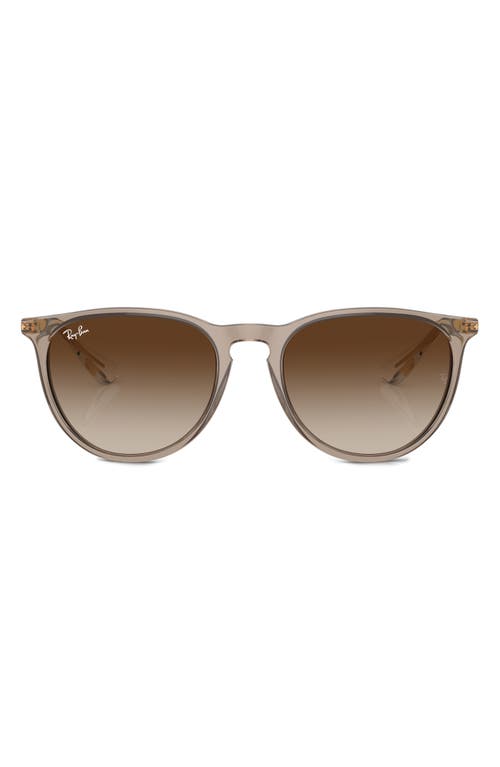 Ray Ban Ray-ban Erika 54mm Gradient Round Sunglasses In Brown