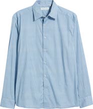 James Campbell Drury Modern Fit Microgeometric Print Stretch Cotton Button-Up Shirt
