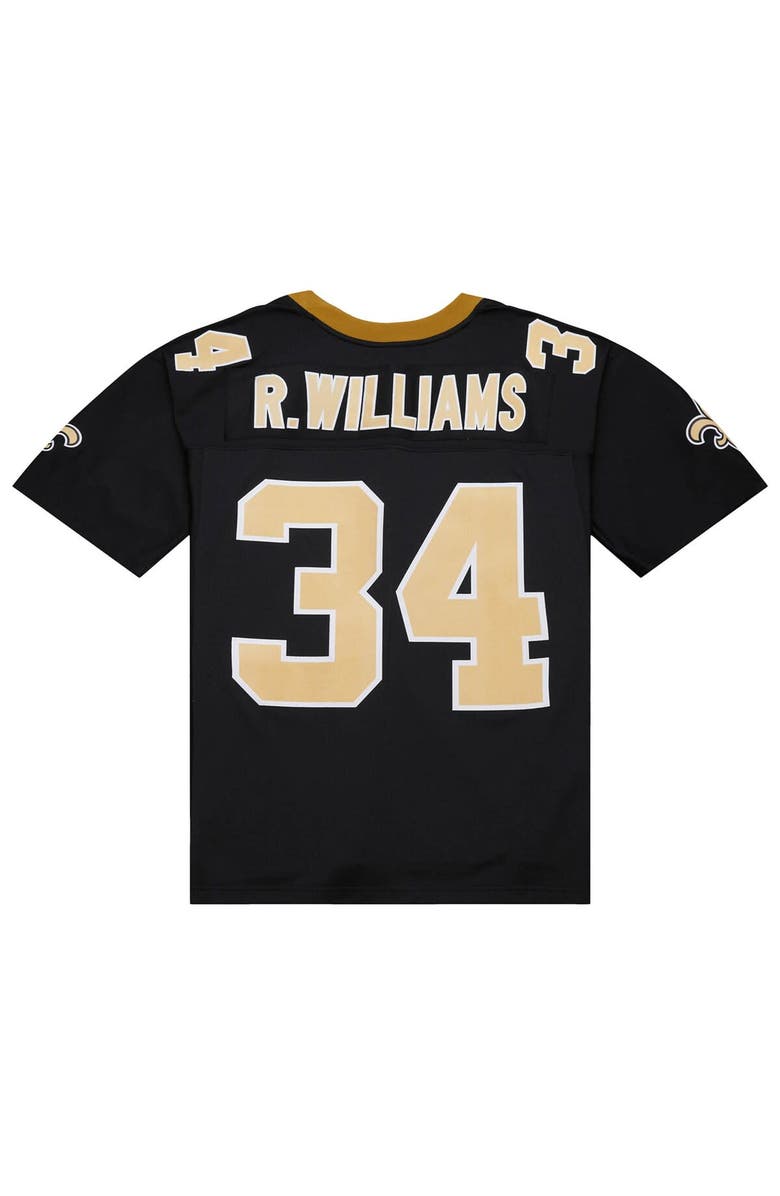 Mitchell & Ness Men's Mitchell & Ness Ricky Williams Black New Orleans Saints 1999 Legacy Replica Jersey, Alternate, color, 