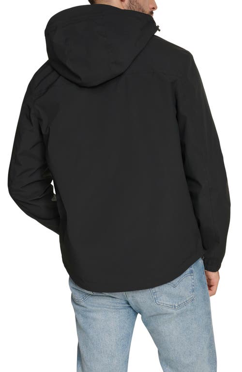 Levi's Hooded Rain Jacket In Black