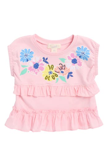 PEEK AREN'T YOU CURIOUS PEEK AREN'T YOU CURIOUS KIDS' SEQUIN RUFFLE TOP