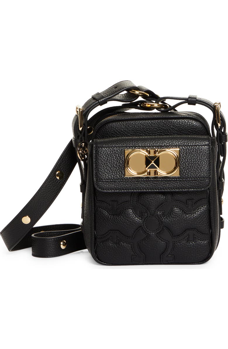 FERRAGAMO Salvatore Ferragamo Iconic Project Leather Camera Bag, Main, color,