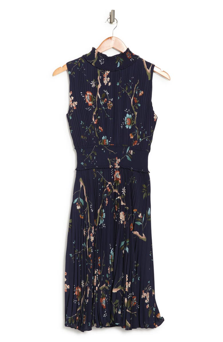 Nanette Lepore NANETTE NANETTE LEPORE Pleated Floral Print Dress, Alternate, color,