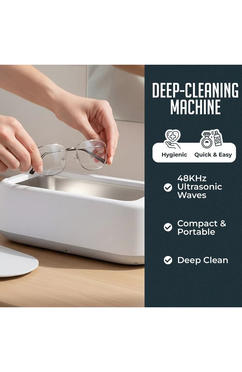 Luminuxe Compact Ultrasonic Jewelry Cleaner Deep Cleaning Machine, Alternate, color, 