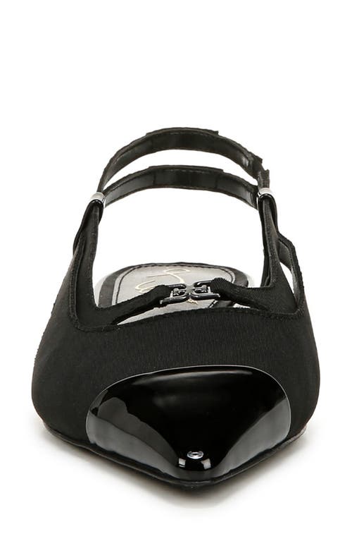 Sam Edelman Cecilia Slingback Pointed Cap Toe Flat In Black