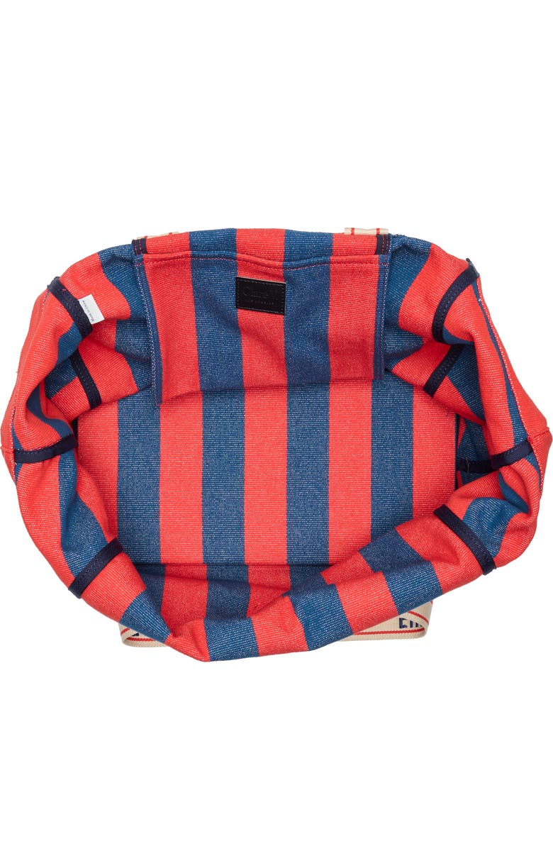 Clare V. La Côte Tote, Alternate, color, Poppy/ French Blue