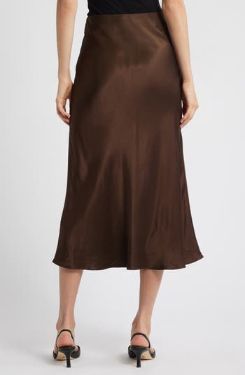 Anya Satin Midi Skirt