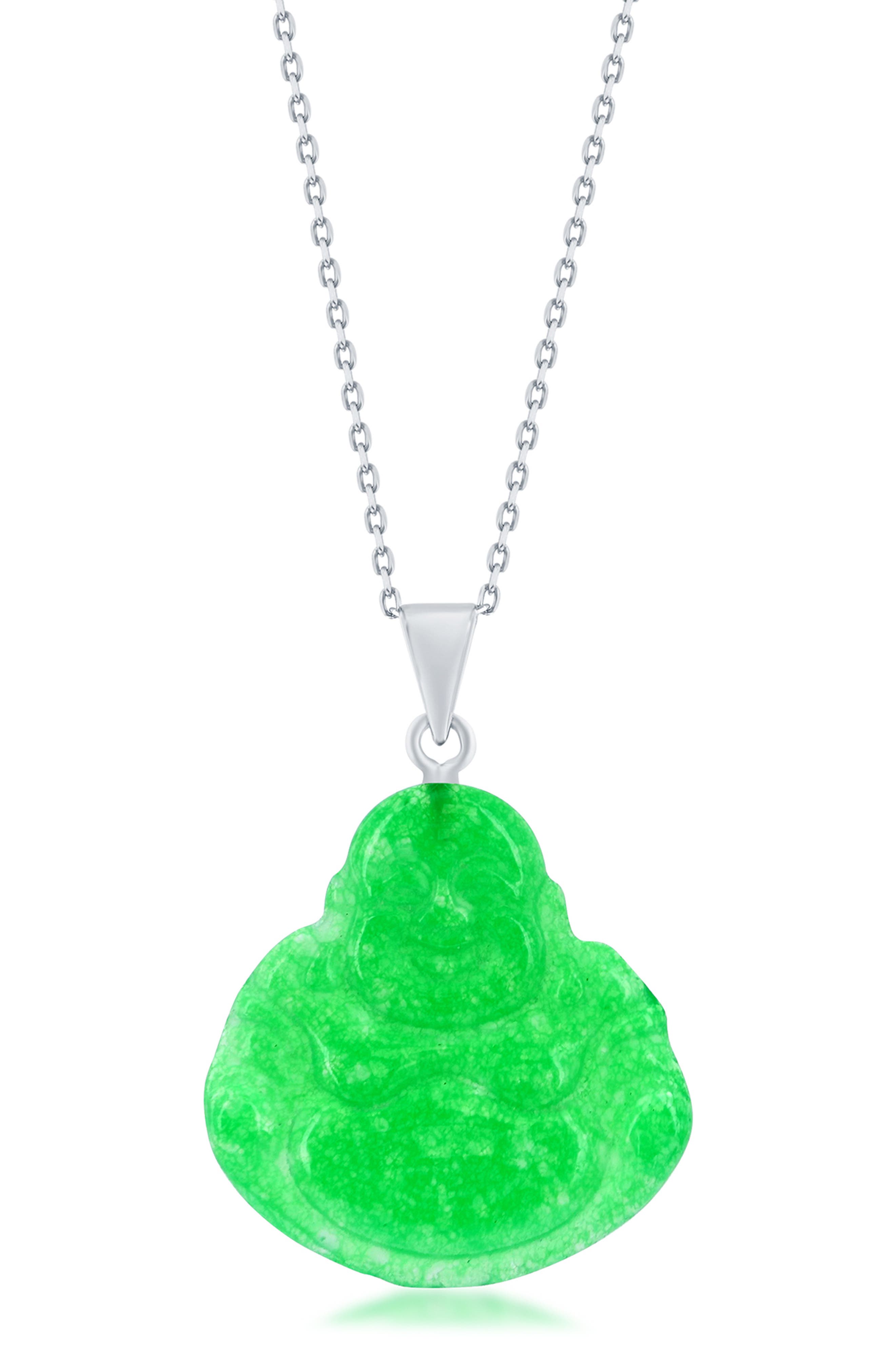 SIMONA Jade Buddha Pendant Necklace