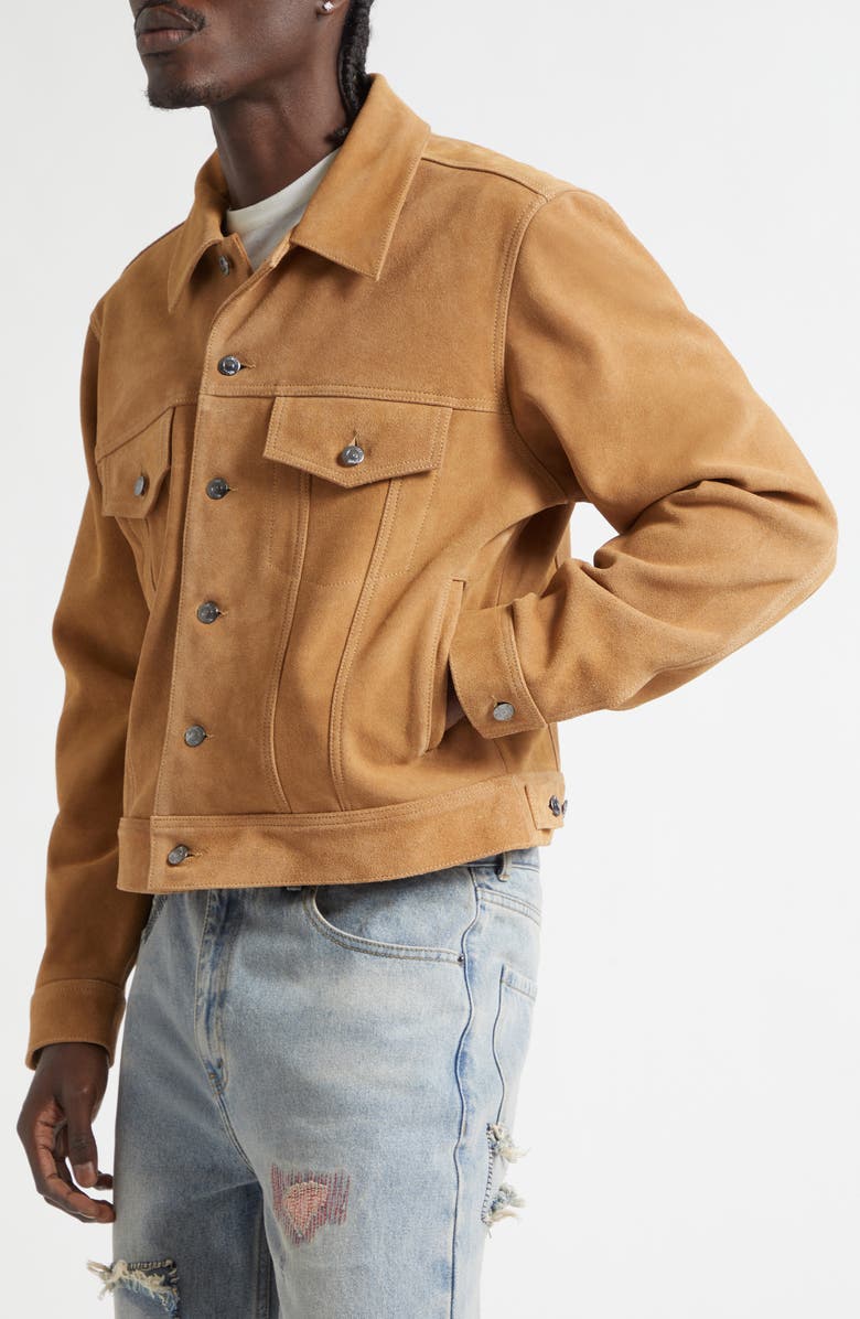 MIDNIGHT RODEO 1968 Suede Trucker Jacket, Alternate, color, Tan