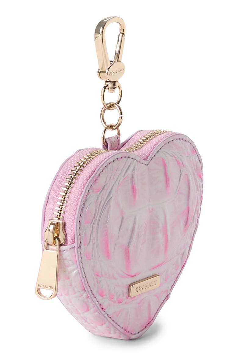 Heart Leather Pouch, Alternate, color, ROSE WATER