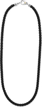LAGOS Matte Black Caviar Ceramic Beaded Necklace